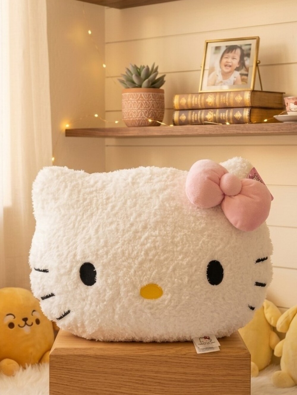 Sanrio Hello Kitty Plush Pillow - White with Pink Bow